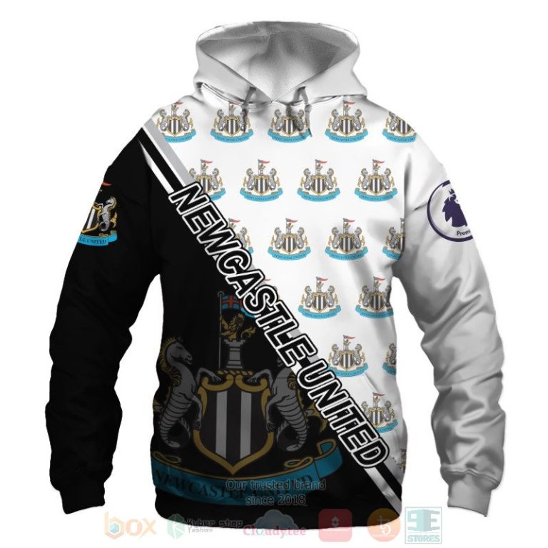 Newcastle United black red 3D shirt hoodie