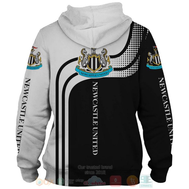 Newcastle United black white 3D shirt hoodie 1