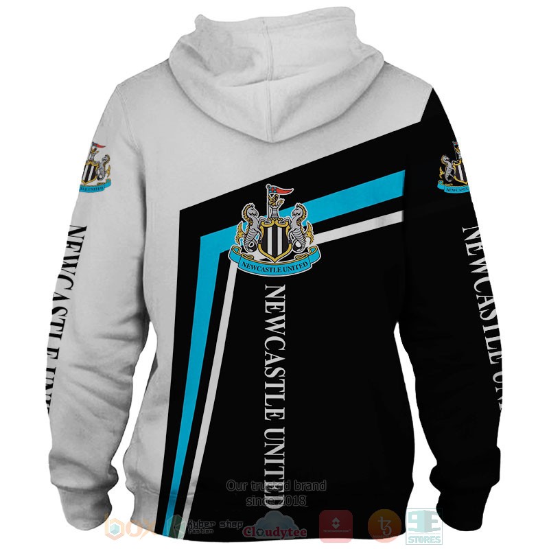 Newcastle United white black 3D shirt hoodie 1