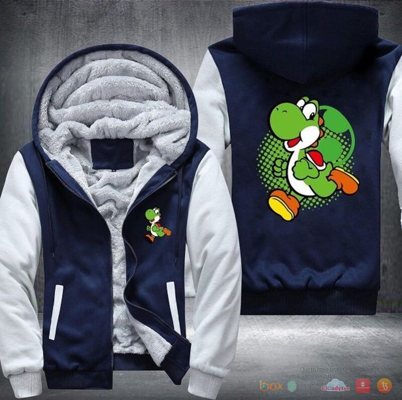 Nintendo Yoshi Mario Fleece Hoodie Jacket 1