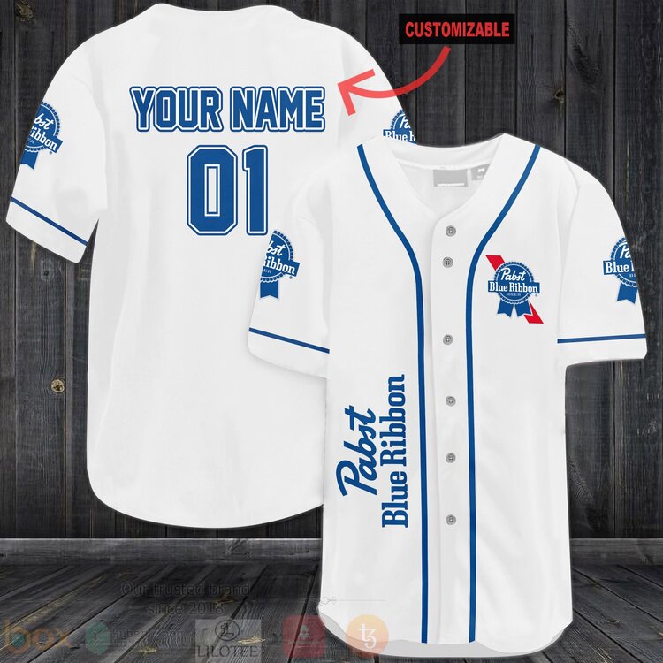 Pabst Blue Ribbon Personalized Baseball Jersey