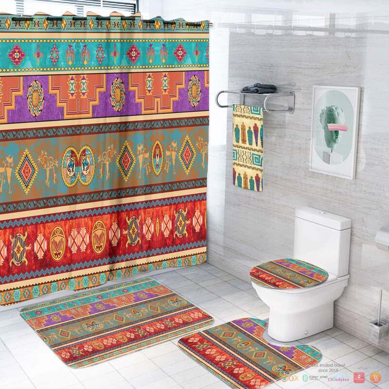 Pattern Color Native American Bathroom Set