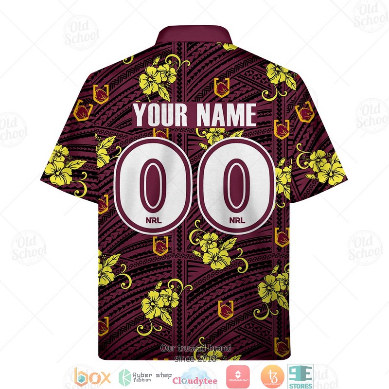 Personalise NRL Brisbane Broncos Hawaiian shirt 1 2