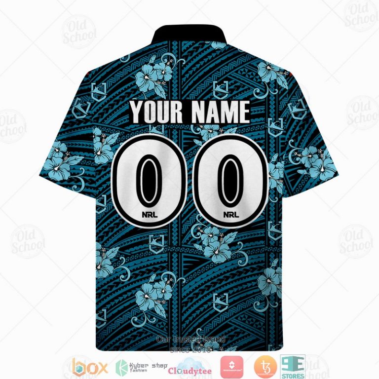 Personalise NRL Cronulla Sutherland Sharks Hawaiian shirt 1 2