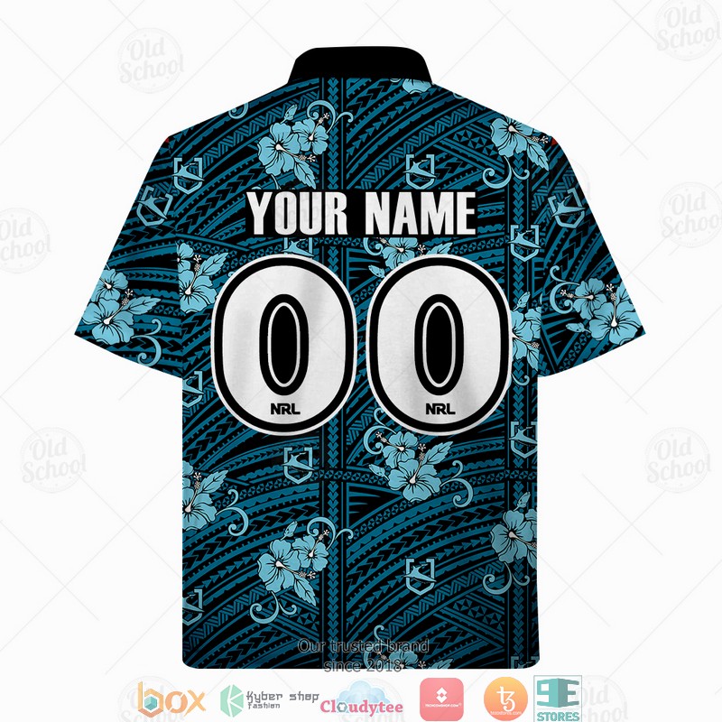 Personalise NRL Cronulla Sutherland Sharks Hawaiian shirt 1 2
