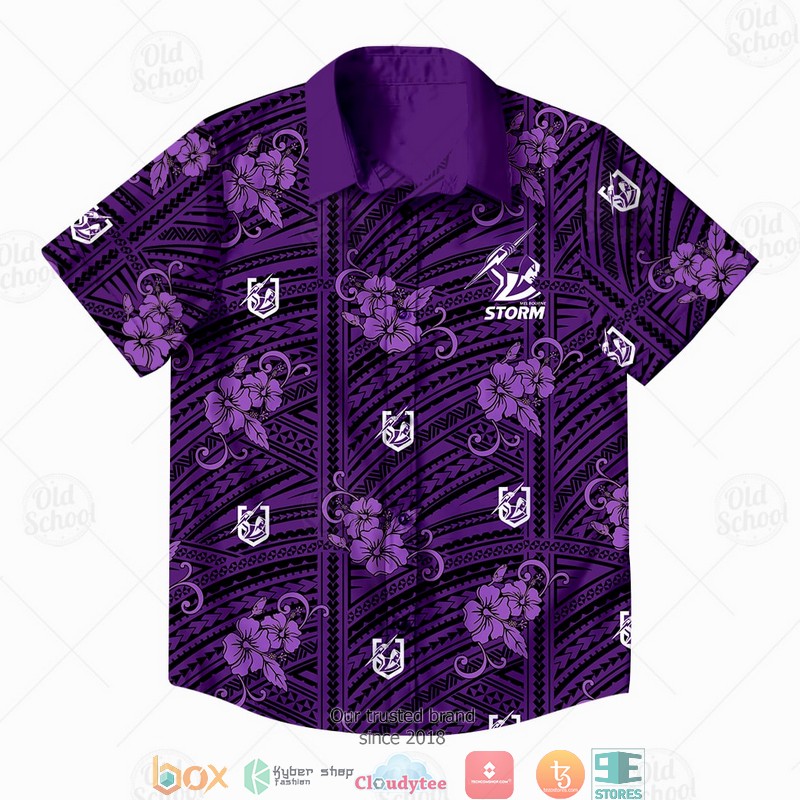 Personalise NRL Melbourne Storm Hawaiian shirt 1