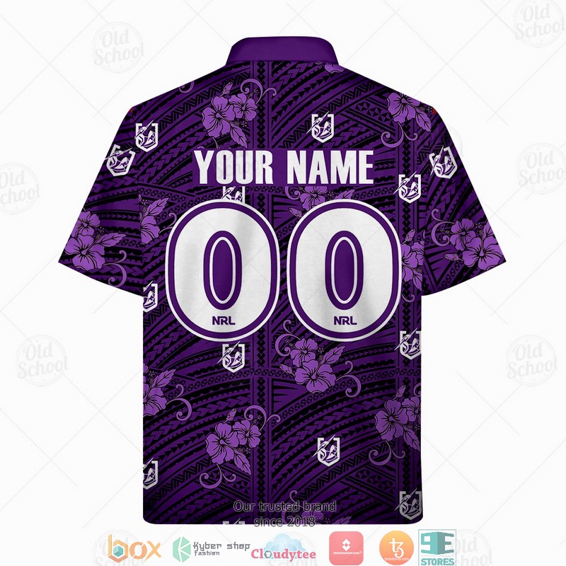 Personalise NRL Melbourne Storm Hawaiian shirt 1 2