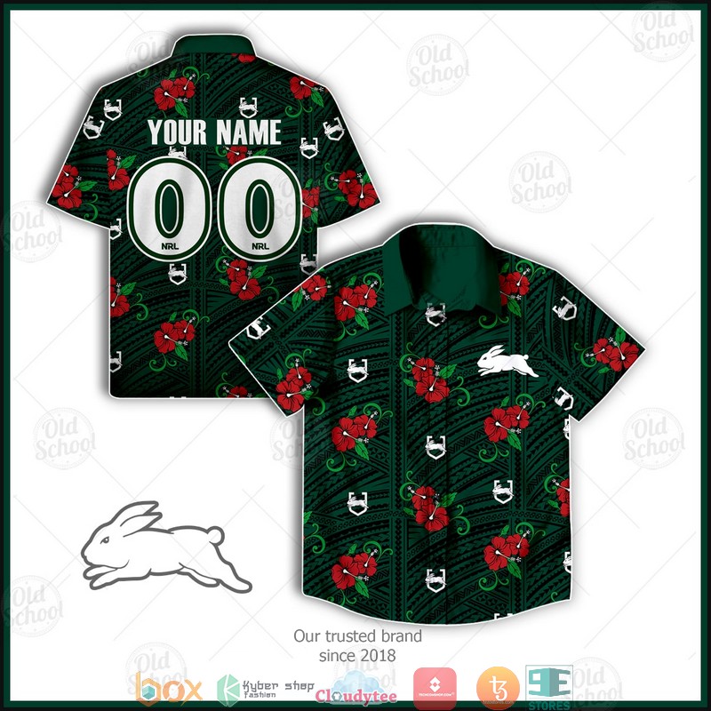 Personalise NRL South Sydney Rabbitohs Hawaiian shirt