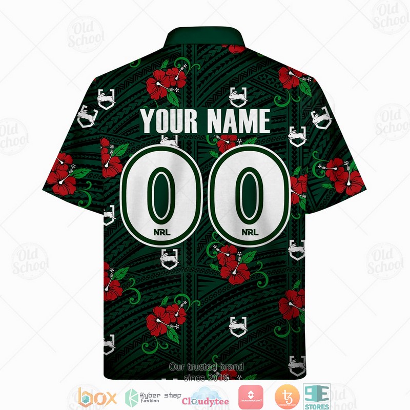 Personalise NRL South Sydney Rabbitohs Hawaiian shirt 1 2