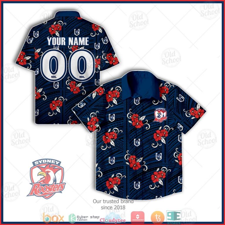 Personalise NRL Sydney Rooster Hawaiian shirt