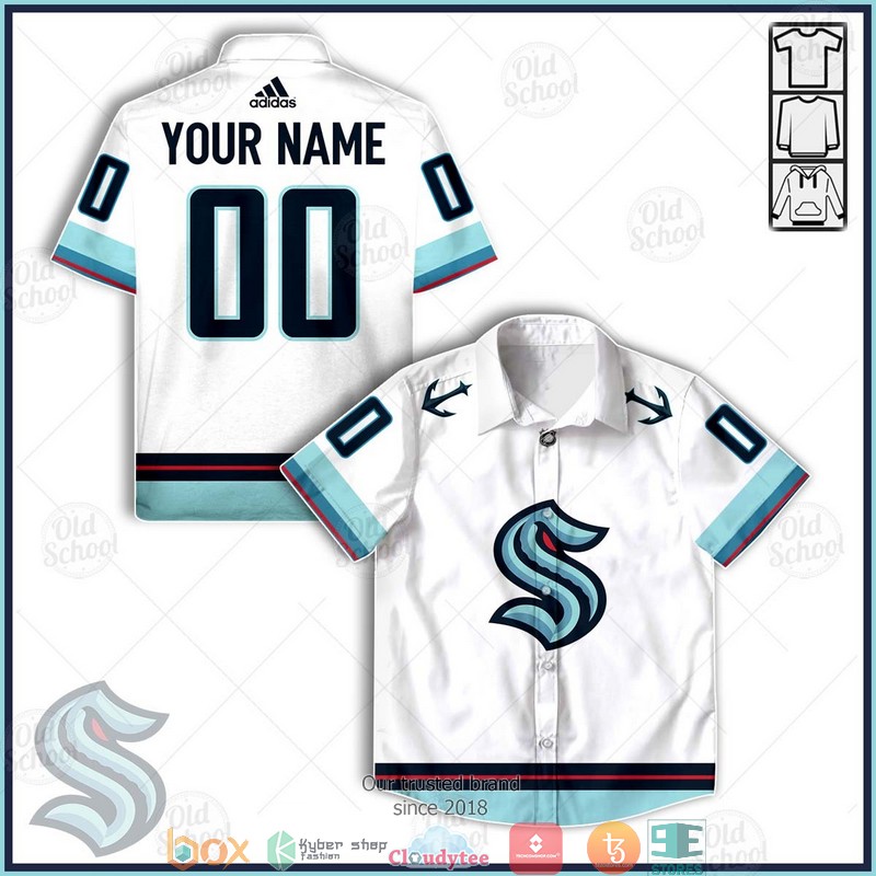 Personalize NHL Seattle Kraken White Hawaiian shirt
