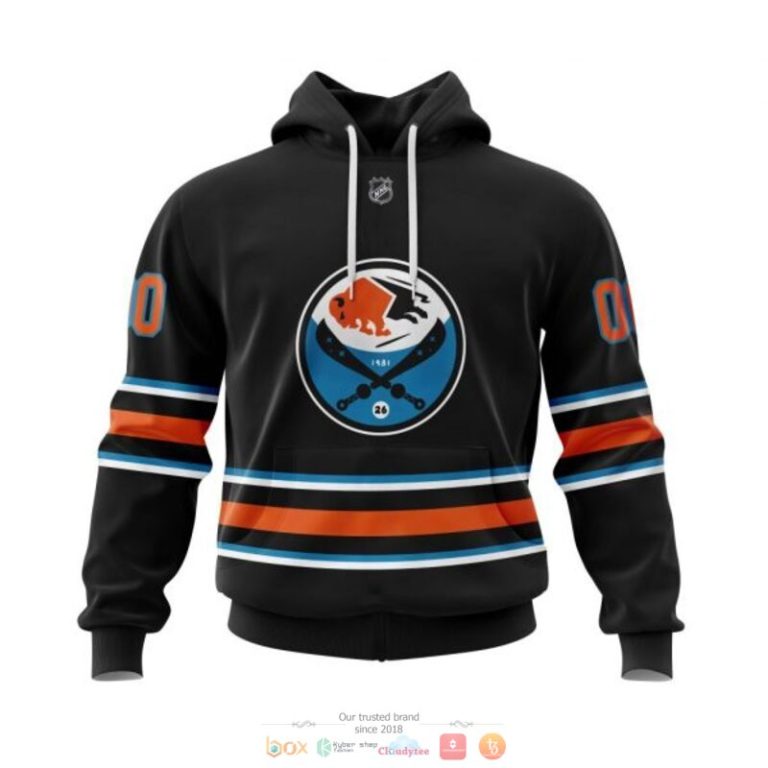 Personalized Buffalo Sabres NHL Val James Night black orange custom 3D shirt hoodie