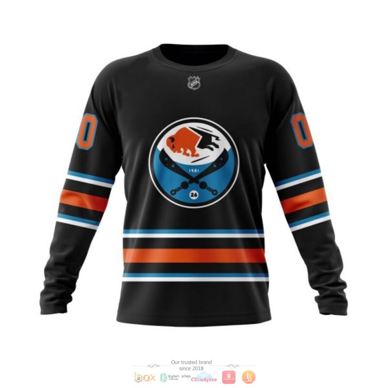 Personalized Buffalo Sabres NHL Val James Night black orange custom 3D shirt hoodie 1 2 3 4 5