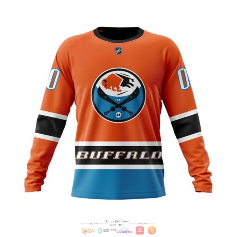 Personalized Buffalo Sabres NHL Val James Night orange custom 3D shirt hoodie 1 2 3 4 5