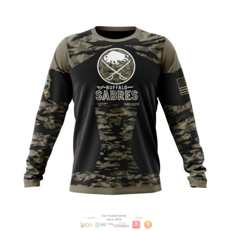 Personalized Buffalo Sabres NHL green camo custom 3D shirt hoodie 1 2 3 4 5