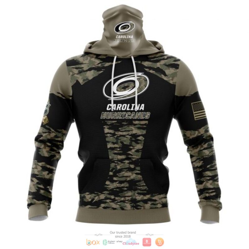 Personalized Carolina Hurricanes NHL green camo custom 3D shirt hoodie 1 2 3