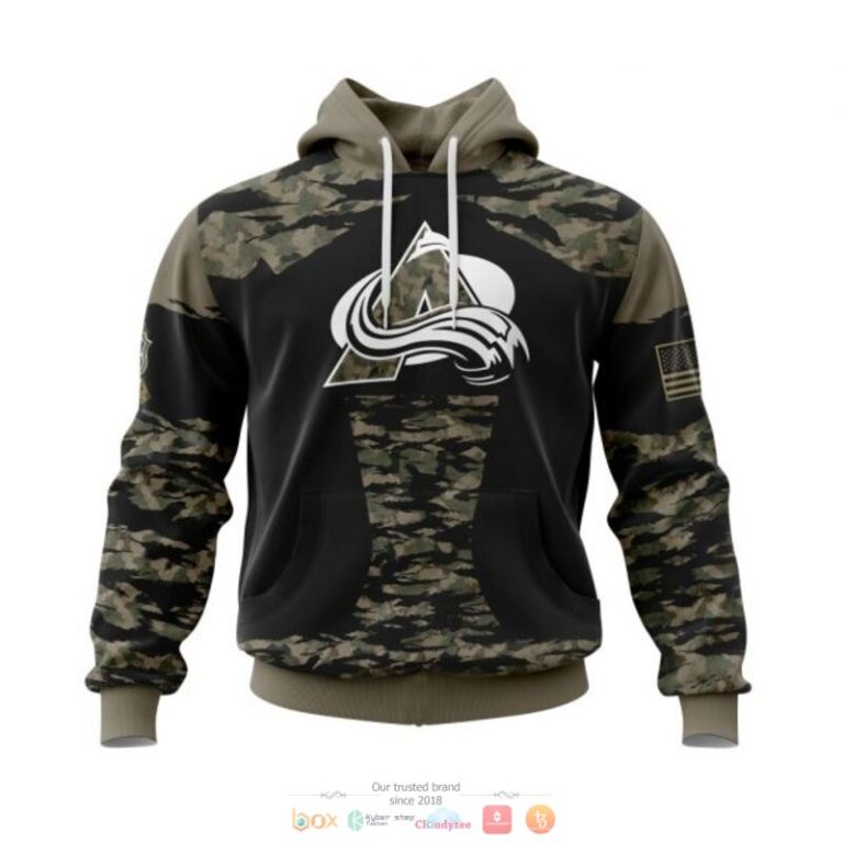 Personalized Colorado Avalanche NHL green camo custom 3D shirt hoodie