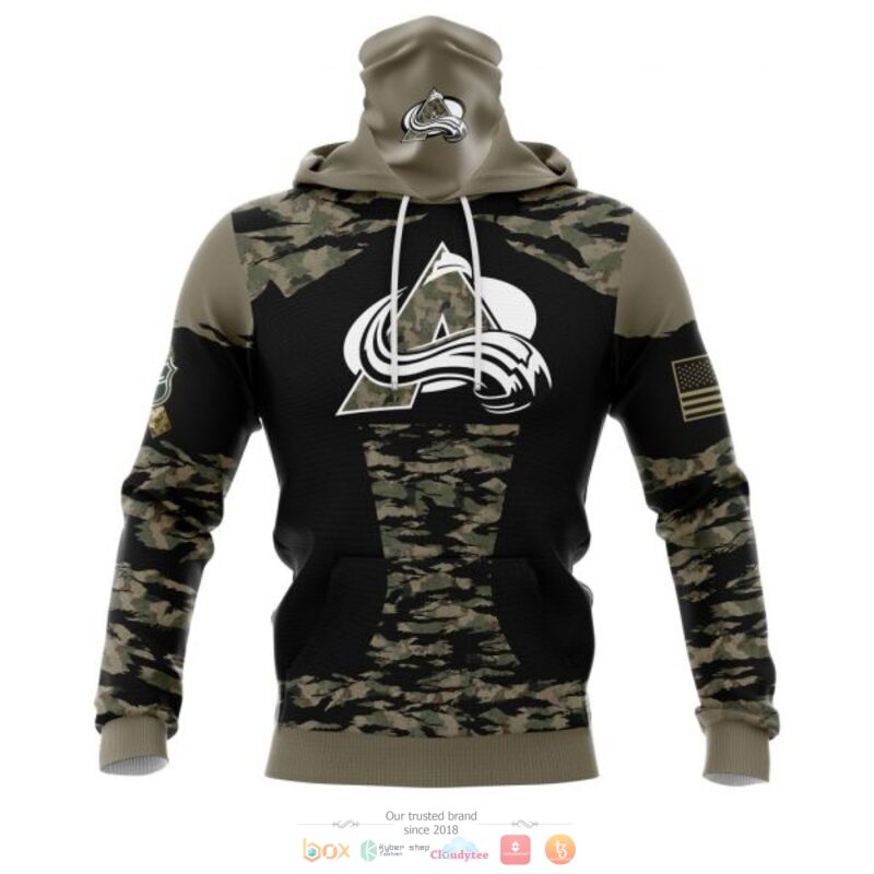 Personalized Colorado Avalanche NHL green camo custom 3D shirt hoodie 1 2 3
