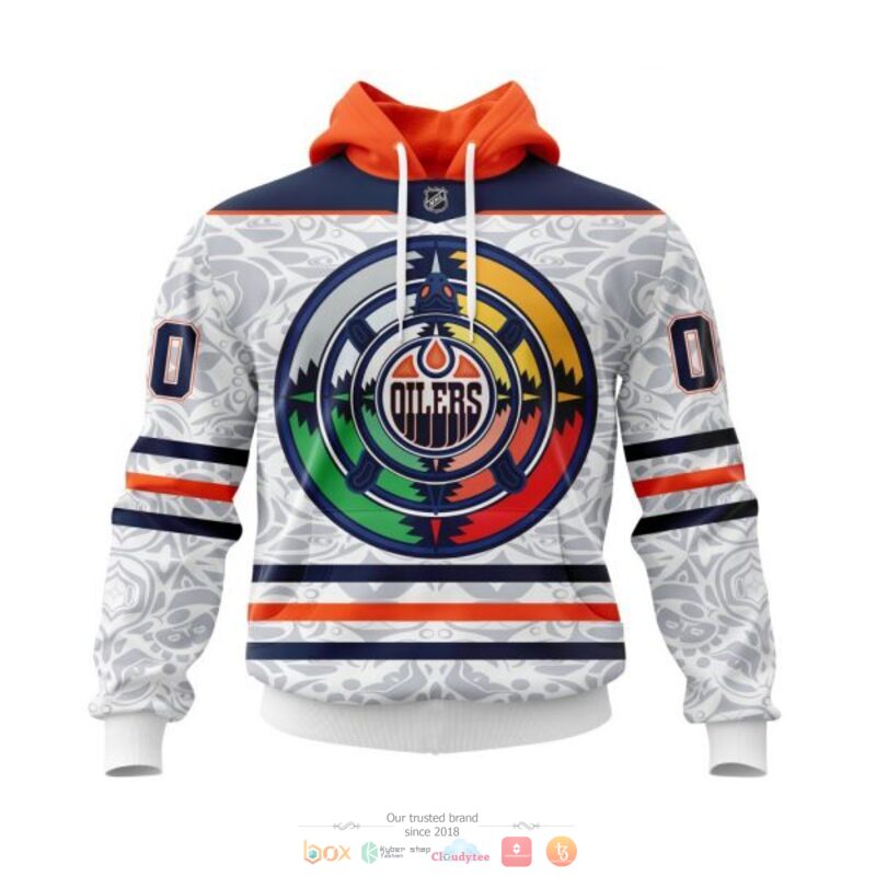 Personalized Edmonton Oilers logo NHL custom 3D shirt hoodie