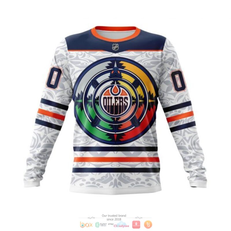 Personalized Edmonton Oilers logo NHL custom 3D shirt hoodie 1 2 3 4 5