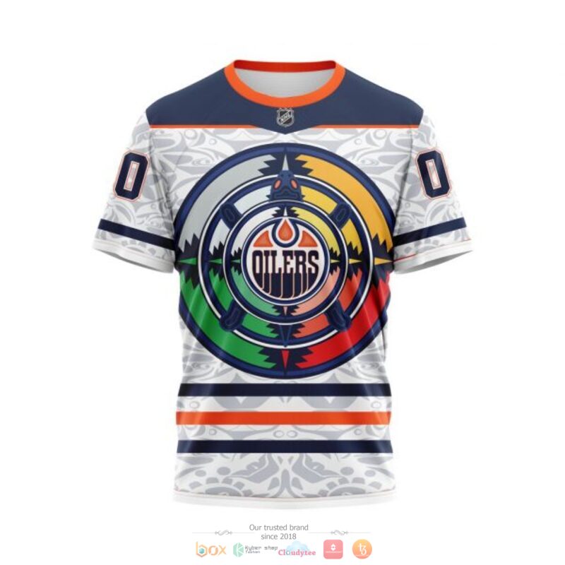 Personalized Edmonton Oilers logo NHL custom 3D shirt hoodie 1 2 3 4 5 6 7