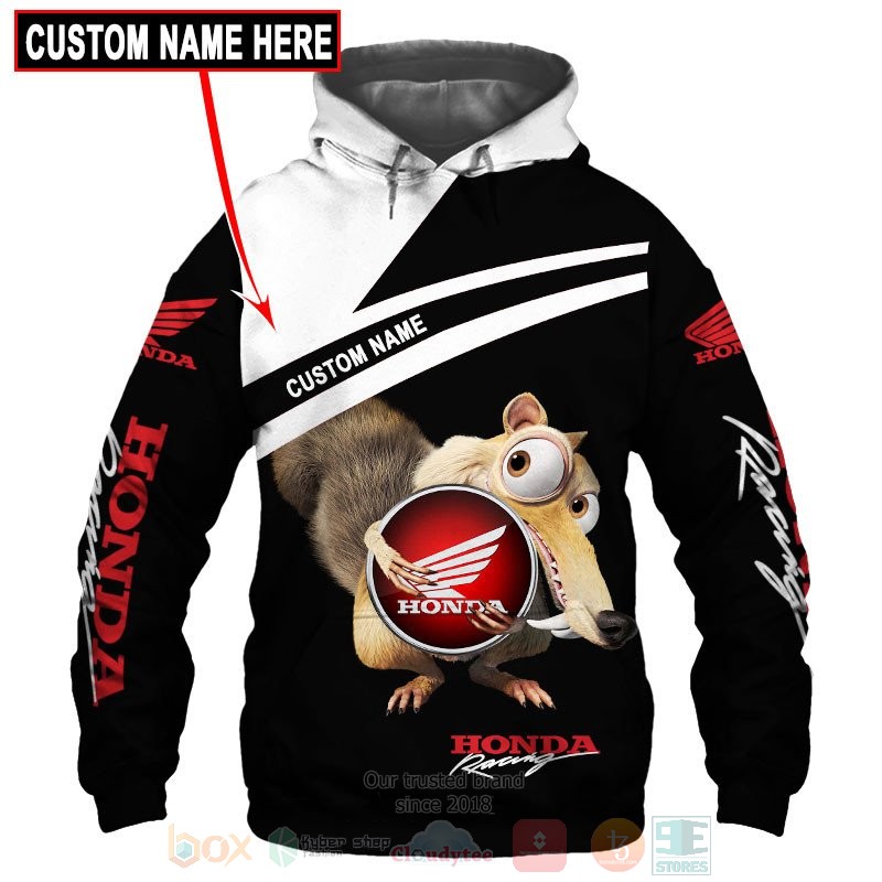 Personalized Honda Racing Scrat Ice Age custom 3D shirt hoodie