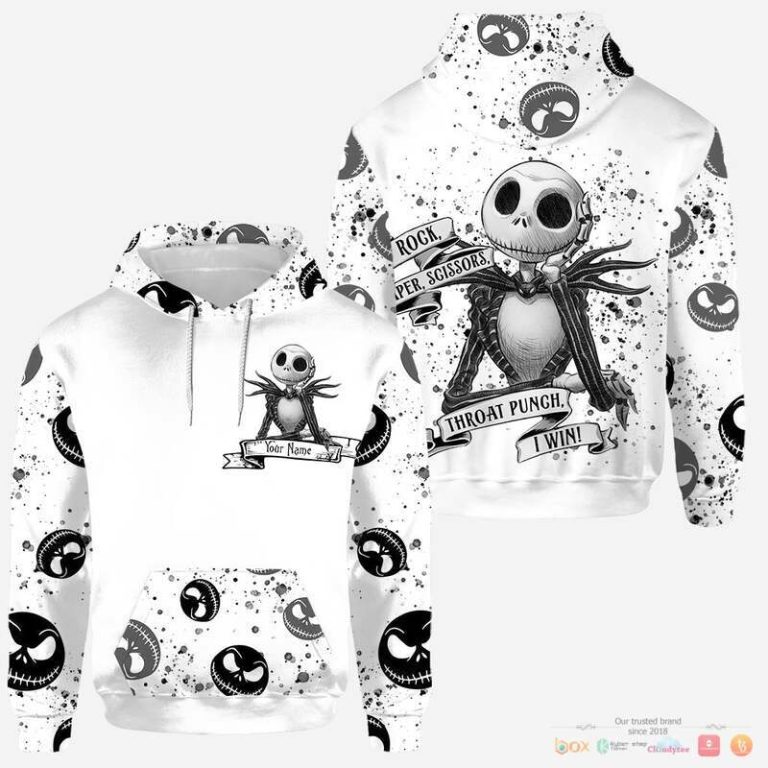 Personalized Jack Skellington Rock Paper Scissors hoodie legging 1