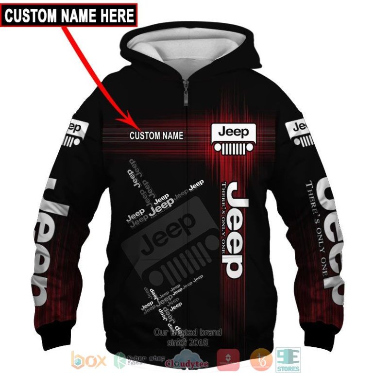 Personalized Jeep Red 3d shirt hoodie 1 2