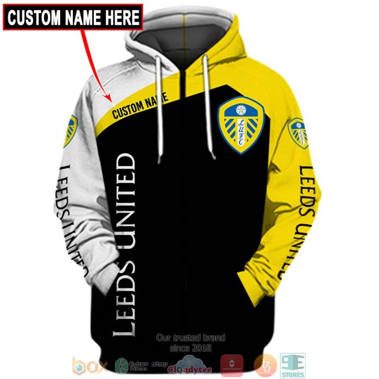 Personalized Leeds United Yellow 3d shirt hoodie 1 2