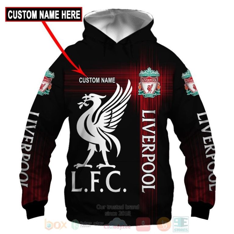 Personalized Liverpool LFC black custom 3D shirt hoodie