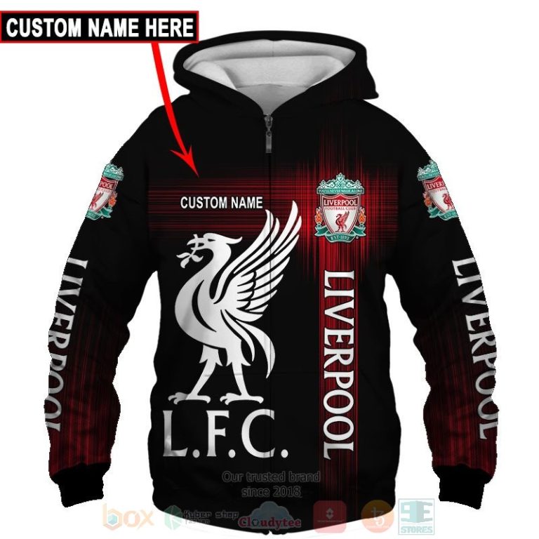 Personalized Liverpool LFC black custom 3D shirt hoodie 1 2