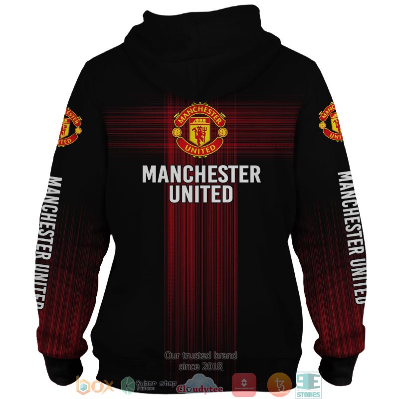 Personalized Manchester United Black 3d shirt hoodie 1