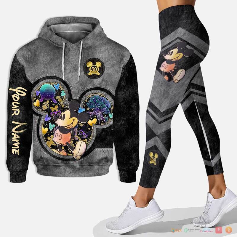 Personalized Mickey Mouse 50 Years Of Magic 3d hoodie legging