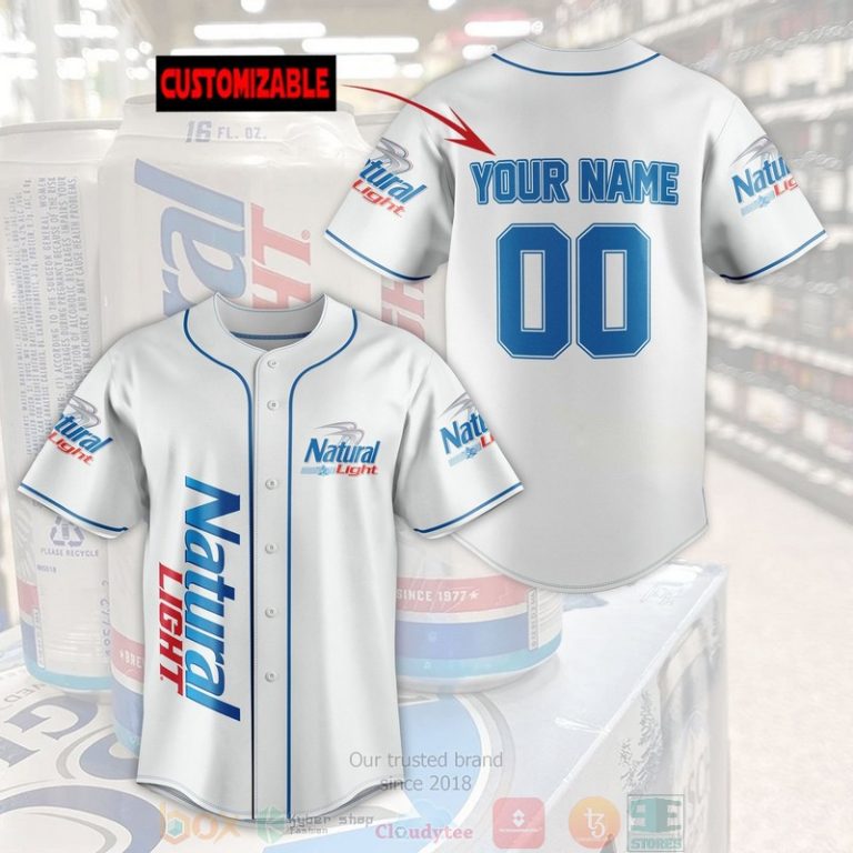 Personalized Natural Light custom Baseball Jersey