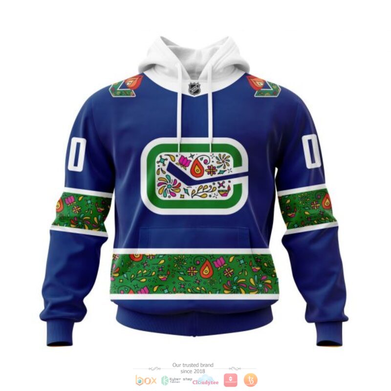 Personalized Vancouver Canucks NHL Celebrate Diwali blue custom 3D shirt hoodie