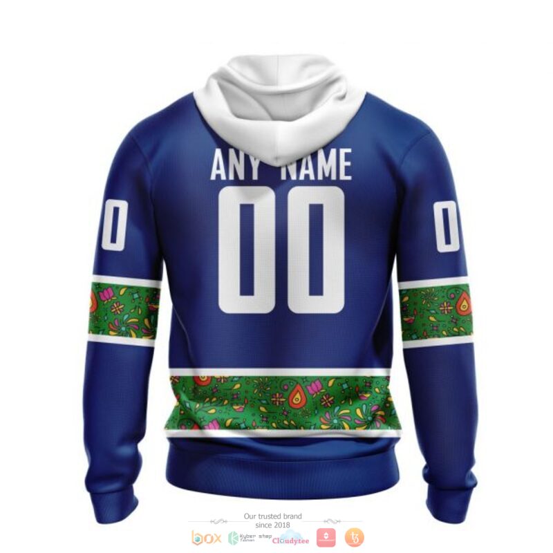 Personalized Vancouver Canucks NHL Celebrate Diwali blue custom 3D shirt hoodie 1 2