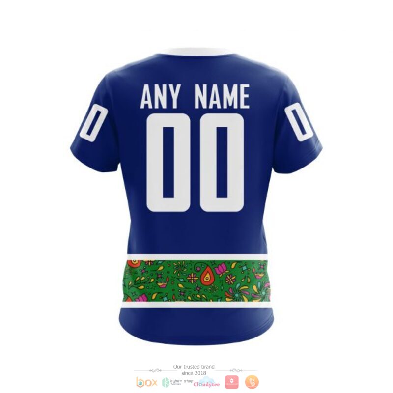 Personalized Vancouver Canucks NHL Celebrate Diwali blue custom 3D shirt hoodie 1 2 3 4 5 6 7 8