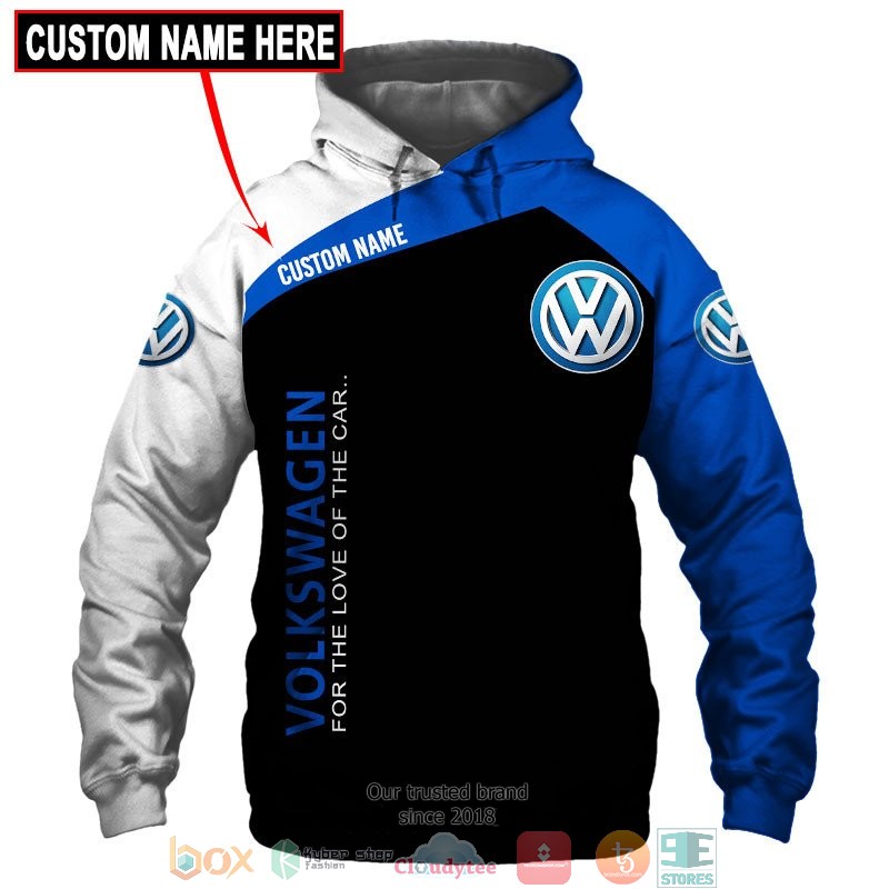 Personalized Volkswagen For the love of the car 3d shirt hoodie