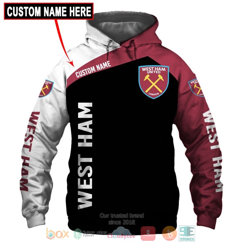 Personalized West Ham 3d shirt hoodie