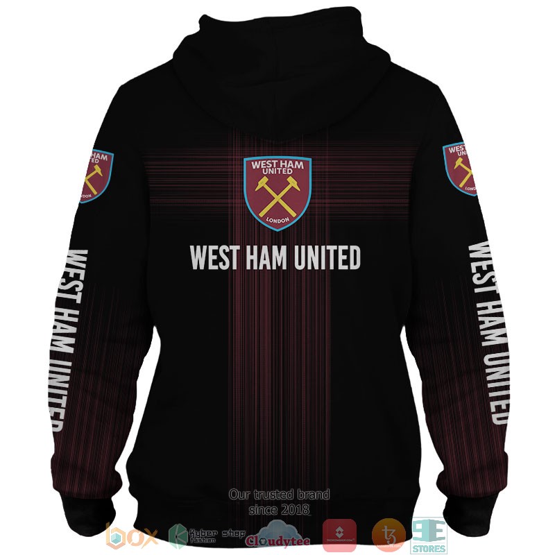Personalized West Ham Black 3d shirt hoodie 1
