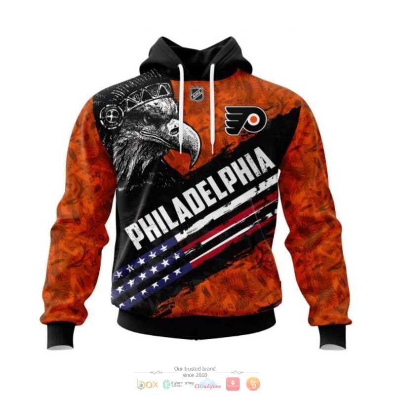 Philadelphia Flyers NHL Eagle American flag 3D shirt hoodie