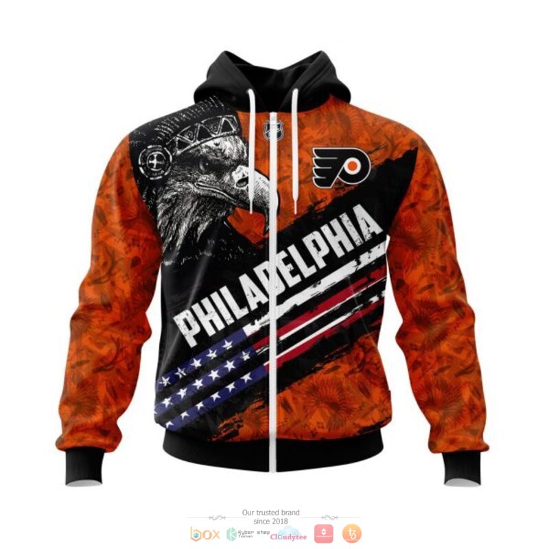 Philadelphia Flyers NHL Eagle American flag 3D shirt hoodie 1