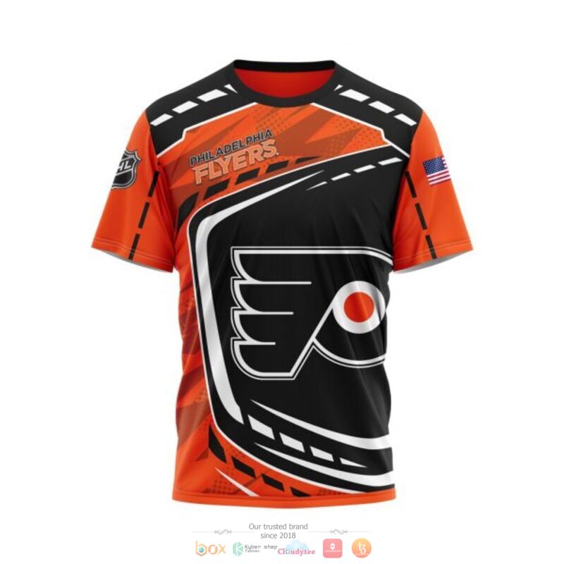 Philadelphia Flyers NHL black orange 3D shirt hoodie 1 2 3 4 5 6 7