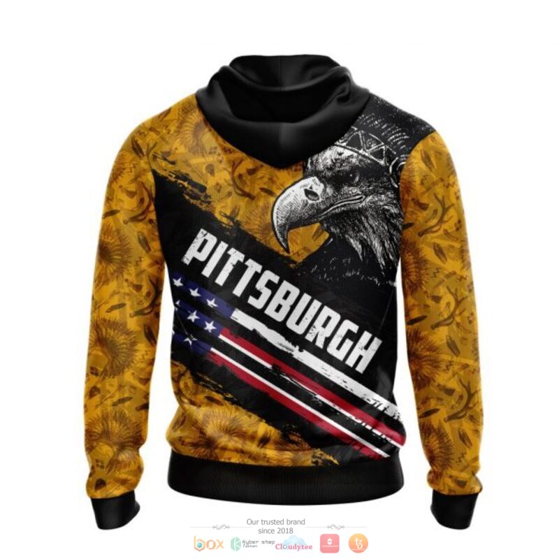 Pittsburgh Penguins NHL Eagle American flag 3D shirt hoodie 1 2