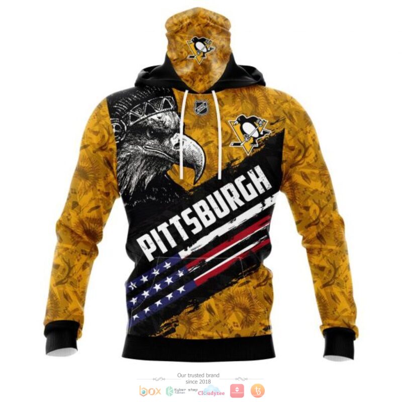 Pittsburgh Penguins NHL Eagle American flag 3D shirt hoodie 1 2 3