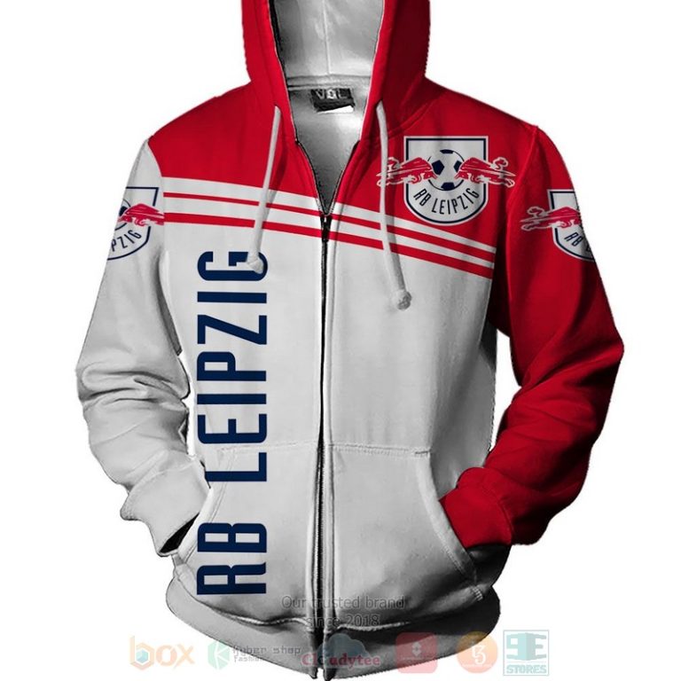 RB Leipzig white red 3D shirt hoodie 1 2