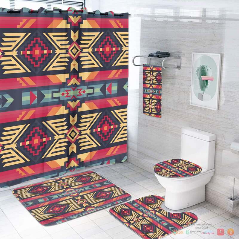Rainbow Sunburst Southwest Native American Bathroom Set