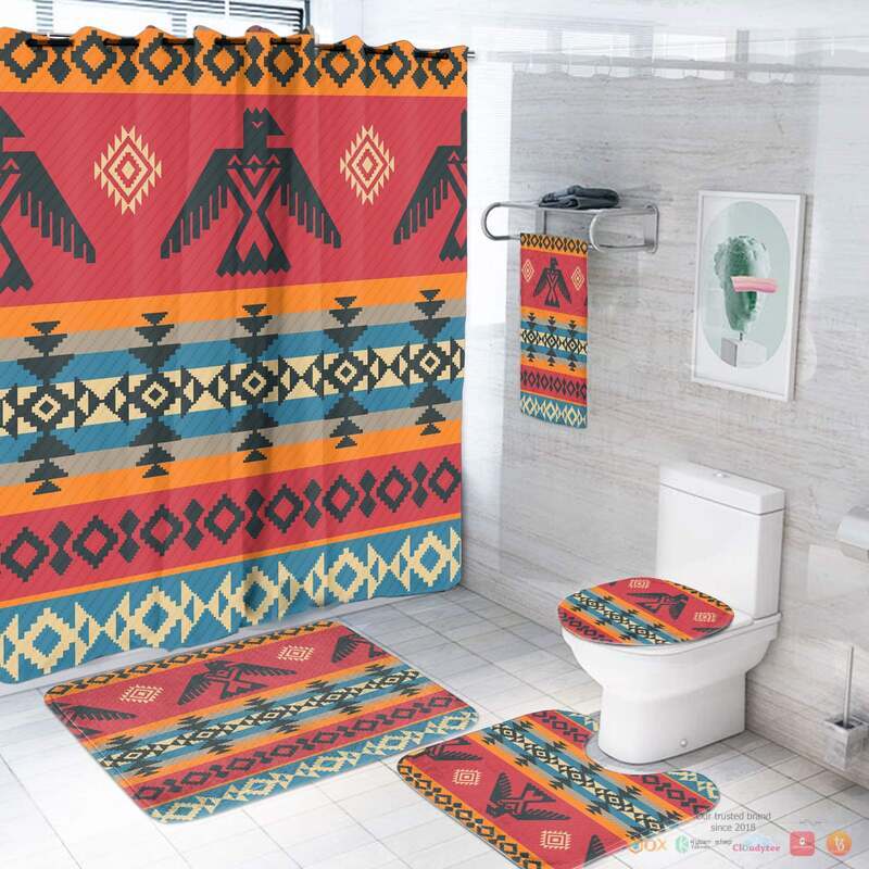Red Thunderbird Native Native American Bathroom Set