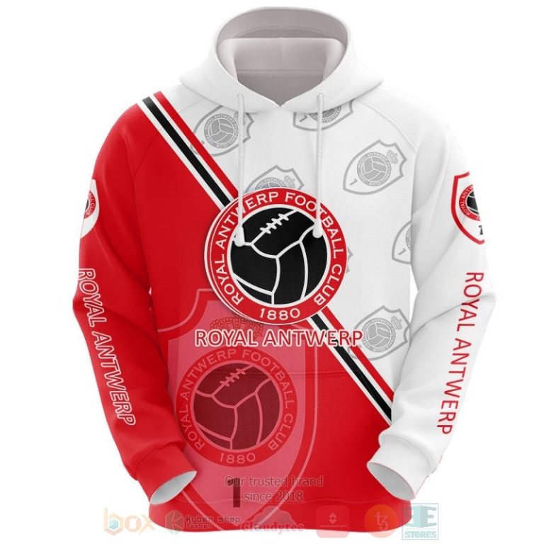 Royal Antwerp red white 3D shirt hoodie