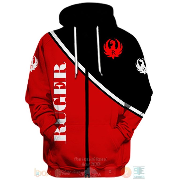 Ruger black red 3D shirt hoodie 1 2